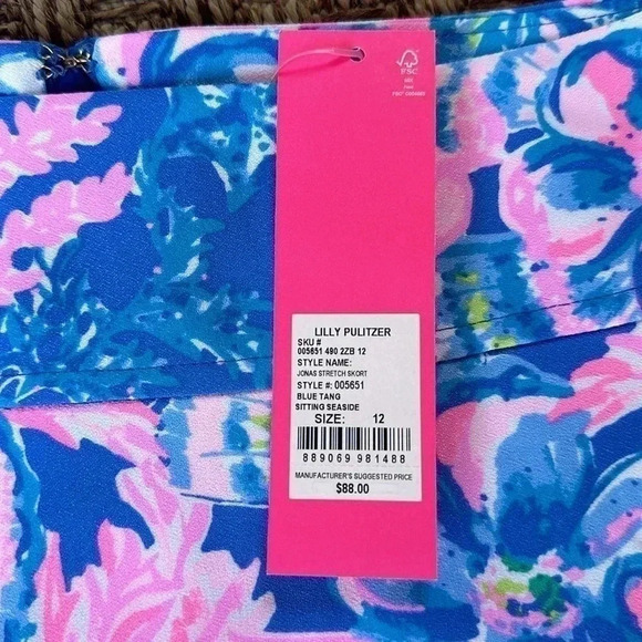 Lily Pulitzer Jonas Blue Tang Sitting Seaside Skort - Picture 8 of 14
